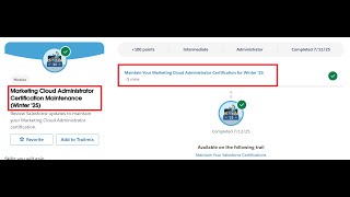 Marketing Cloud Administrator Certification Maintenance (Winter '25) | Salesforce Trailhead