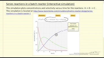 Series Reactions in a Batch Reactor (Interactive Simulation)