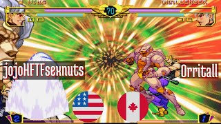 FT5 @jojobanr1: jojoHFTFsexnuts (US) vs Orritall (CA) [JoJo HFTF jojoban Fightcade] Jul 20