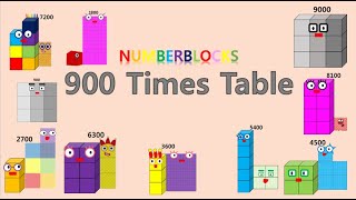 LEARN 900 TIMES TABLE Multiplication (with numberblocks)