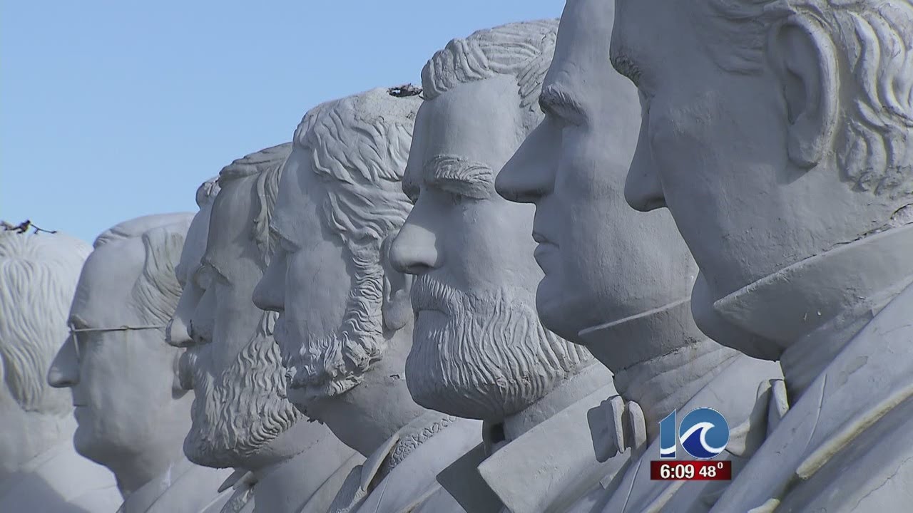 Man who helped construct Presidents Park kept concrete heads of