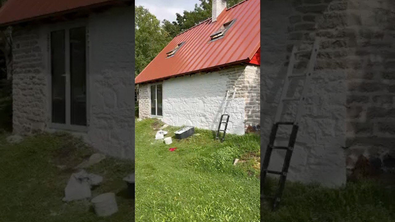 Pointing and limewashing the walls