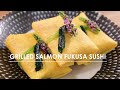 焼き鮭ふくさ寿司の作り方 // How to make GRILLED SALMON FUKUSA SUSHI
