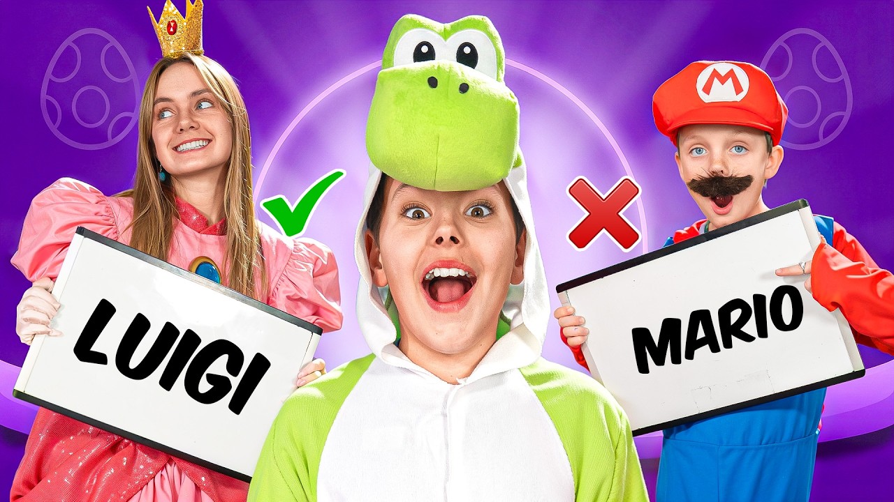 Who knows Yoshi Better? Mario vs Peach! w/ Bryton Myler from the Ninja Kidz!