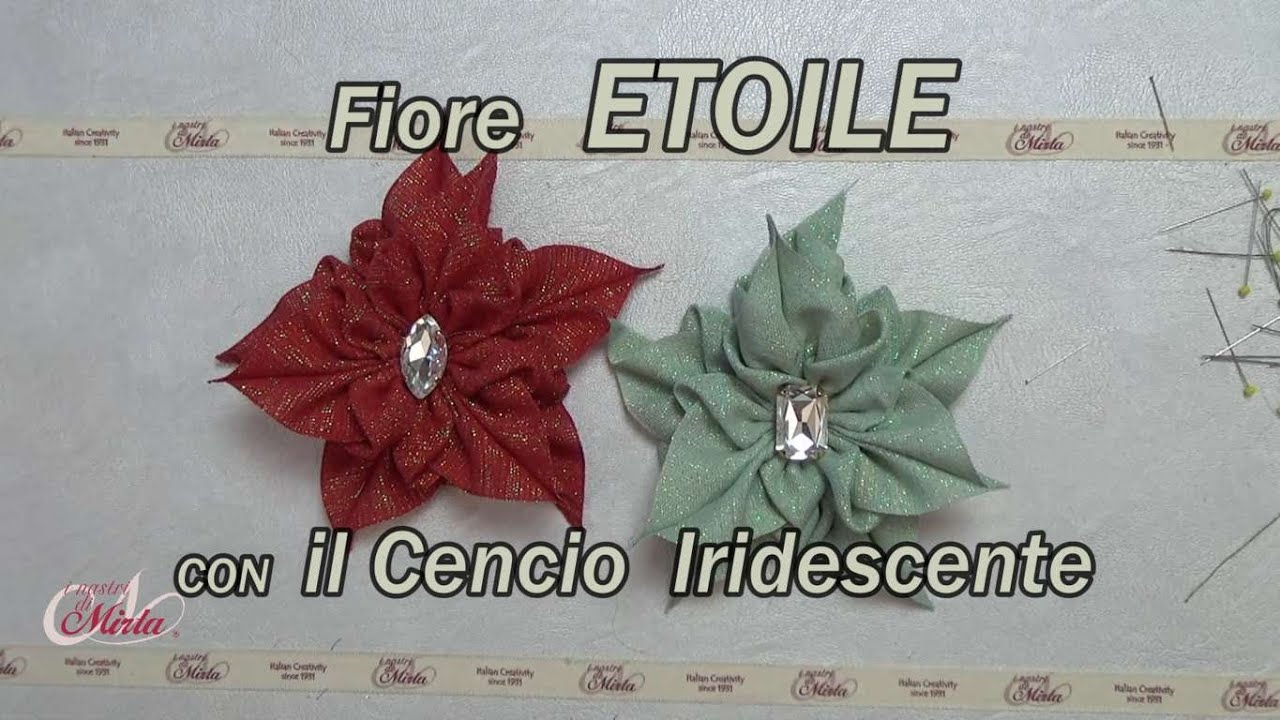 ETOILE  fiore con IL CENCIO IRIDESCENTE  by I Nastri Di Mirta