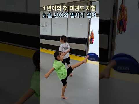 솔빈이의 "태권도" 빈이의#태권도체험#태권도시작#태권소녀#발차기#국가대표가즈아#체력짱짱#솔빈파이팅!!