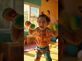 Cute Kid Lifting Weights – Fun Workout Time!