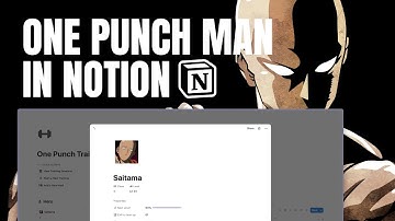 One Punch Man in Notion: Train Like Saitama #onepunchman #notion #productivity