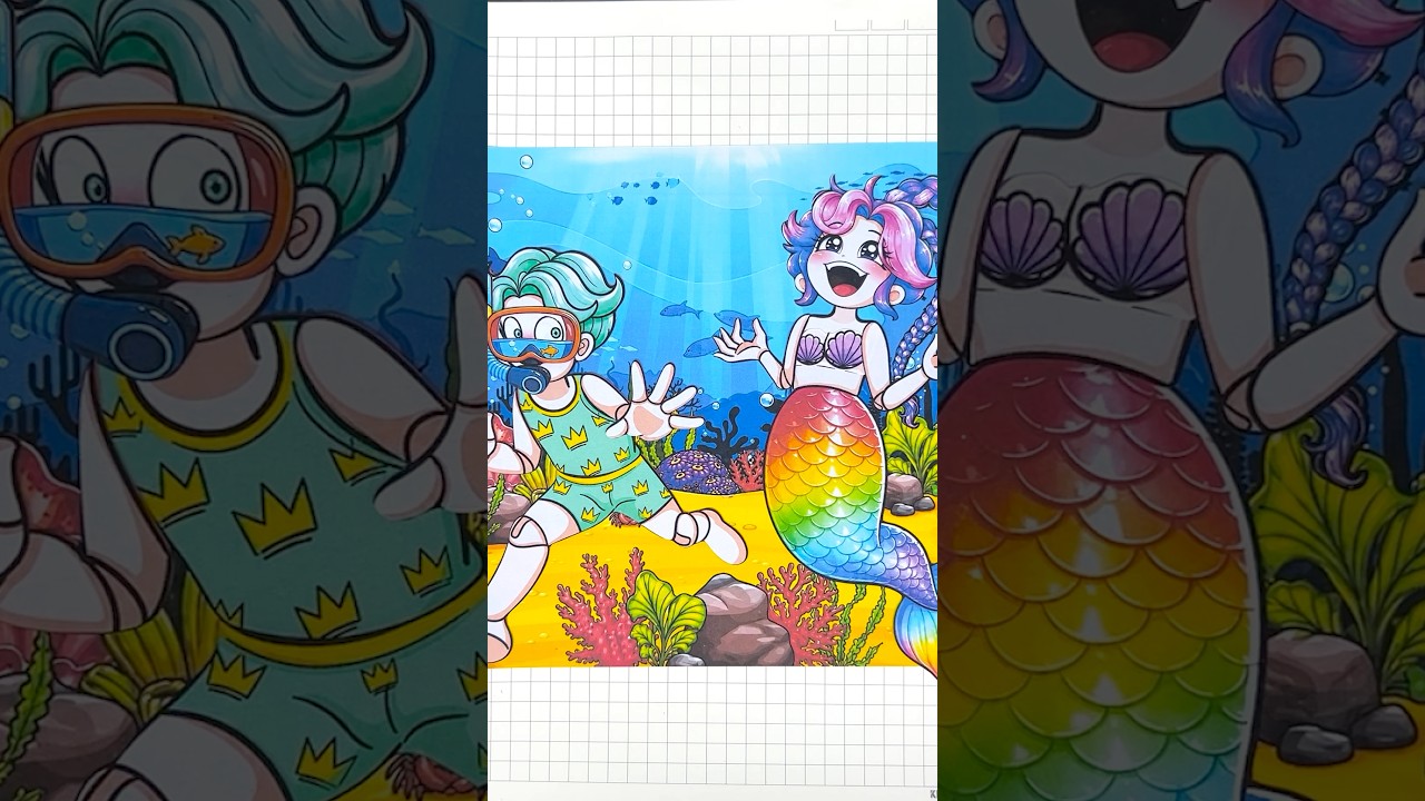 LILY LOVEBRAIDS Becomes A Mermaid 🧜♀️💖 Poppy Playtime 5 | Sticker Book DIY #papercraft #asmr