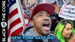 New York Protest March against ICE and Trump on January 11, 2026