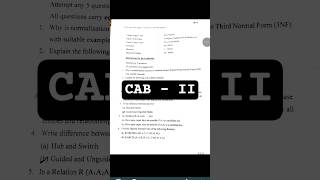 computer application in business- II exam paper, delhi university