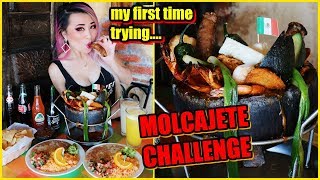 MOLCAJETE CHALLENGE - First time trying molcajete at Fonda Don Chon in Covina, CA #RainaisCrazy