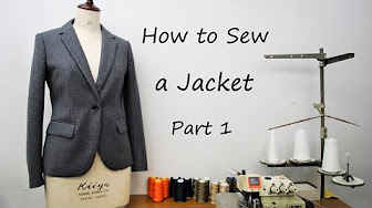 How to sew a jacket tutorial ジャケットの縫い方 縫製工場の洋裁教室 - YouTube