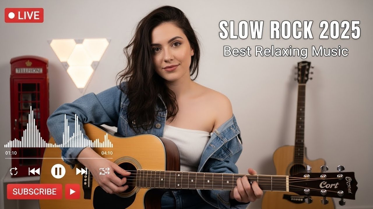Best Relaxing Slow Rock 2025 – Golden Horizon of Peace | Calm Rock Mix for Focus & Reflection