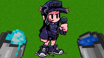 How to Draw in Minecraft? | Pixel Art | FNF Cassette Girl