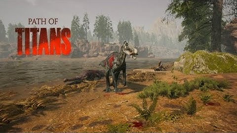 Path of Titans: Suchomimus VS   Sarco battle of the land and sea