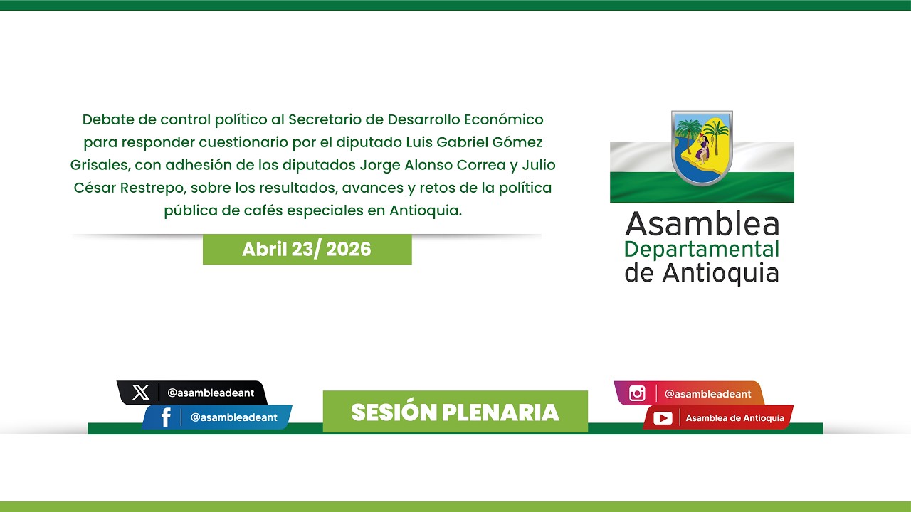 -Sesión Ordinaria N° 23 de Abril 23 del 2026 - primer período de Sesiones ordinarias.