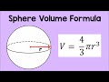 Sphere volume formula  math animation