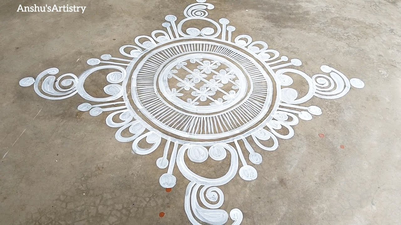 Beautiful🪷Jhotichita Design for Manabasa Gurubar/🏵️ Alpona For Any Fastival/ Easy Kolam Design/🌸