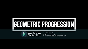 Geometric Progression Series using python