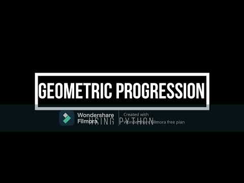 Geometric Progression Series using python