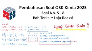 Kimia tapi banyak hitungan @.@ Pembahasan Soal OSK 2023 - Part 2: Laju Reaksi Kimia tapi banyak hitungan @.@ Pembahasan Soal OSK 2023 - Part 2: Laju Reaksi