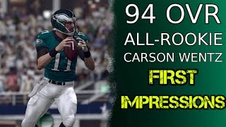 94 OVR All-Rookie Carson Wentz | First Impressions | Madden 17 Ultimate Team Gameplay | MUT 17