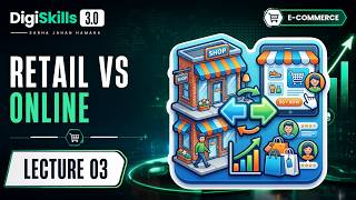 Traditional Retail vs E-commerce: Pros and Cons | E-Commerce Management | Lec 3 | DigiSkills 3.0