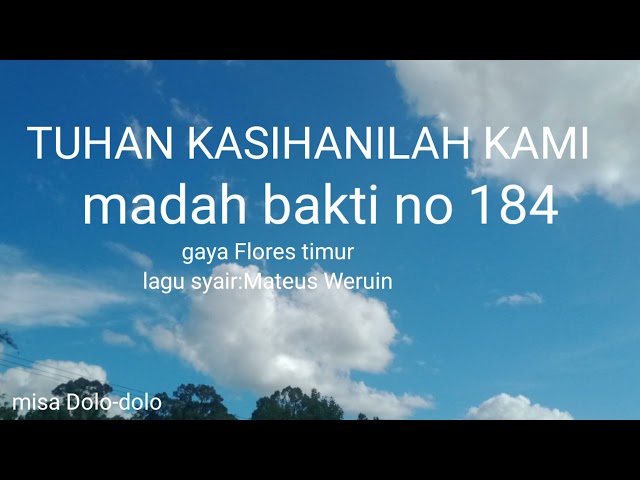 MB 184/Tuhan kasihanilah kami/instrumen/karaoke/ lagu rohani dengan lirik tanpa vokal (cover) class=