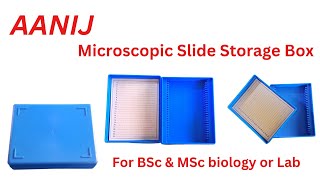 AANIJ Microscope Slide Box For 25 Slide | Microscopic slide storage box for BSc & MSc biology or Lab