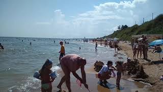 Кучугуры. 31 июля 2021 Азовское море. Пляж.