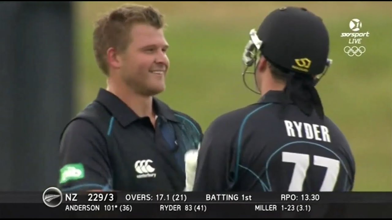 Corey Anderson 131(47) vs West Indies 3rd ODI 2014 ball by ball