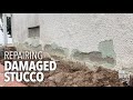 Damaged stucco repair