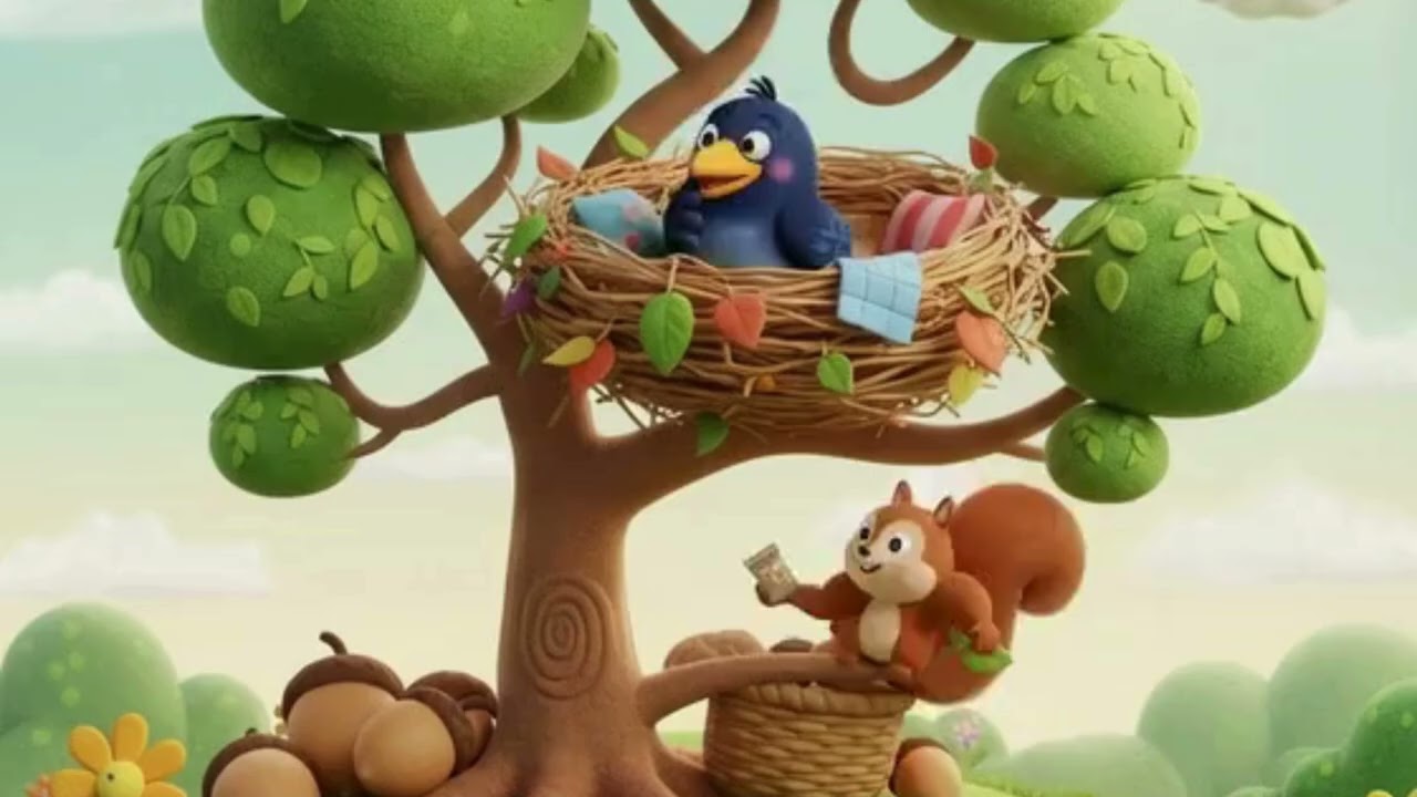 The Crow and the Squirrel Story 🌾 | Kids Moral Story | मेहनत और समय का महत्व