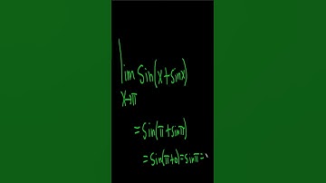 How to Find the Limit of sin(x + sin(x)) as x approaches Pi #shorts