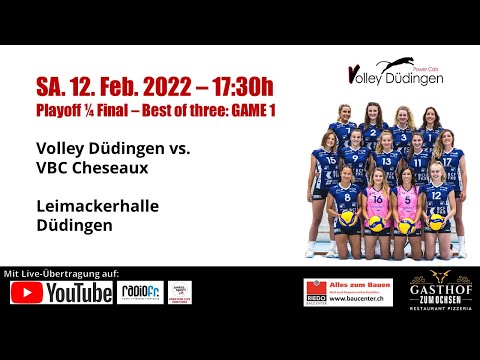 NLA Volleyball Playoff 1/4 Final:  Volley Düdingen - VBC Cheseaux