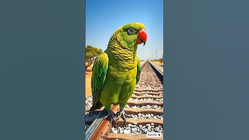 The story of a parrot making a nest on a railway track and missing children  😭 #ai #pigeon #shorts