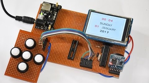 Digital Clock on a 2.8inch TFT Touch Shield using Atmega328 and DS3231 RTC