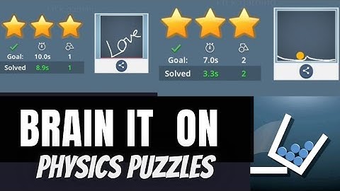 Brain it on - Physics puzzles levels 1 to 10 puzzles walkthrough gameplay