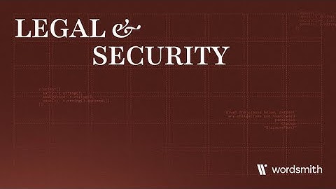 Wordsmith AI | Legal and Security