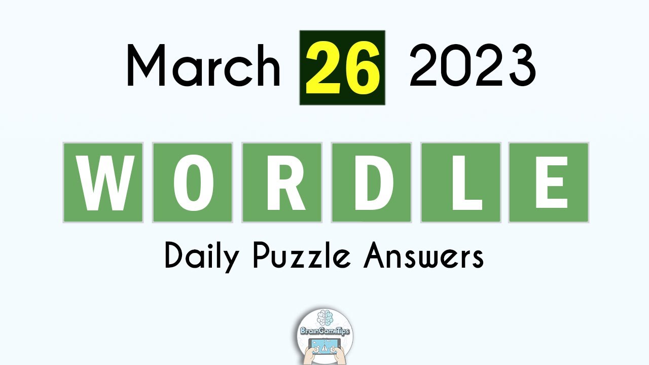 Wordle March 26 2023 Today Answer YouTube