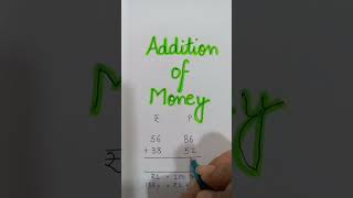 Addition of Money | Adding Money | #shorts