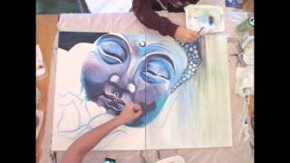 painting buddha acrylic