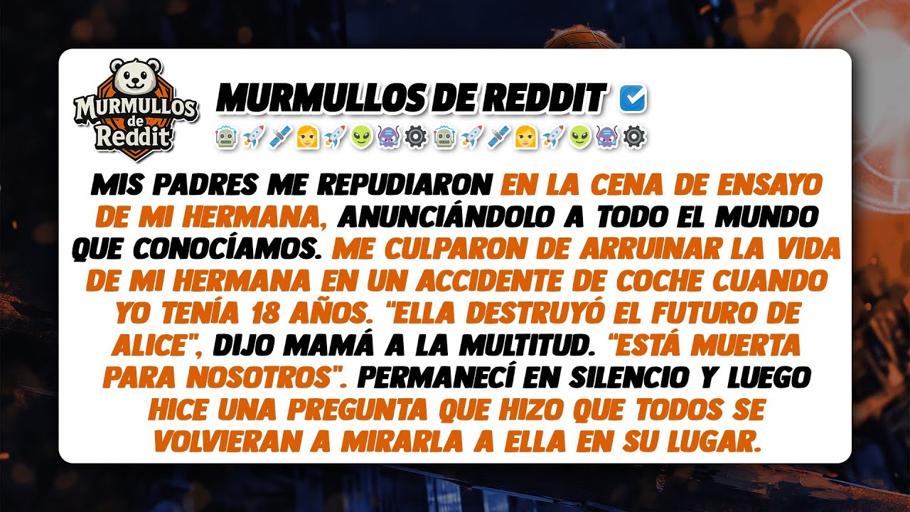 Mis padres me repudiaron en la cena de ensayo de mi hermana, anunciándolo a todo el mundo que...