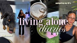 weekly vlog 🎀 | living alone in my 20s + puppy shopping + work days + cleaning +  love island + more