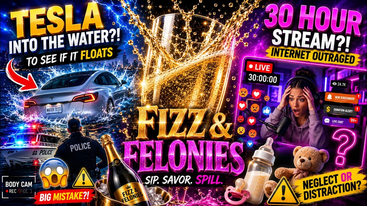 Fizz & Felonies | Tesla Driven Into Water to Test It? | Streamer Forgets Baby During 30hr Livestream