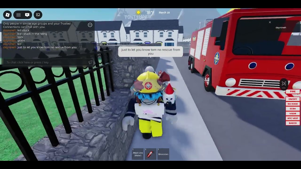 Fireman Sam Ep11 S5 last Episode kid stuck in Railing.