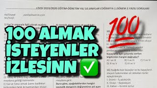 10.Sinif Coğrafya 1.Dönem 2.Yazili