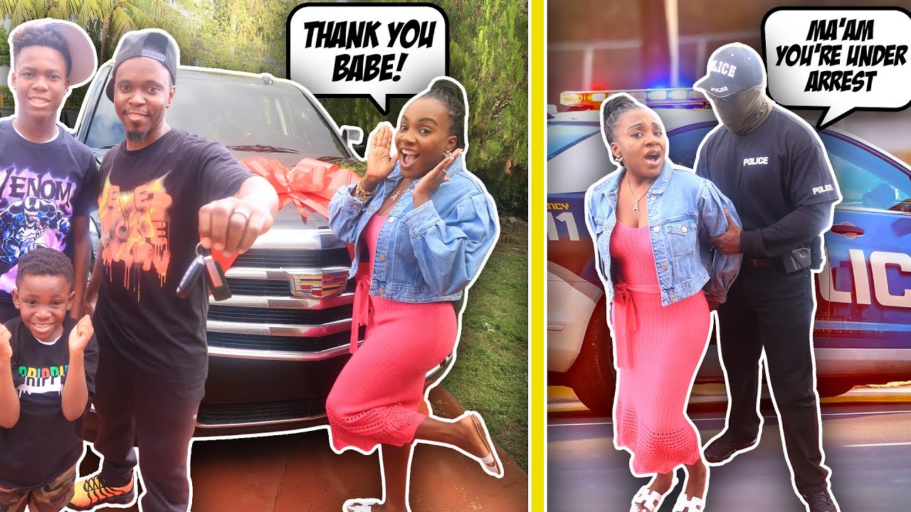 SURPRISING MY WIFE with a NEW CAR *ITS STOLEN* - YouTube