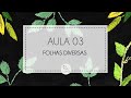 Aula 3: Aprenda a bordar folhas diversas!